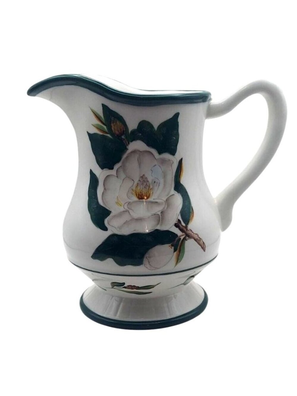 Southern Magnolia Ceramic Floral Decorative Pitcher Flowers Inc Balloons Cottage